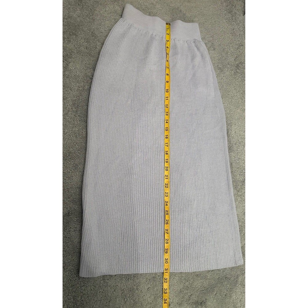 Hesperios $520 Archimedes Skirt S Long Pencil Baby Alpaca Silk Peru Ribbed Chic - Picture 10 of 11